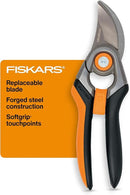 Fiskars Bypass Pruning Shears, 1-Inch Cut Capacity Softgrip Pruner, Forged Steel Replaceable Blade Stays Sharp Through Heavy Use with Rust Resistant, Low-Friction Coating by GreenHaven Gardens