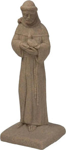 EMSCO Group Saint Francis Statue – Natural Sandstone Appearance – Made of Resin – Lightweight – 29” Height by GreenHaven Gardens