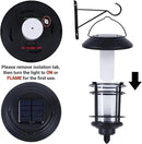 Dynaming 4 Pack Solar Flame Wall Lanterns Outdoor, Solar Powered Wall Mounted Sconce Lights, Flickering Flame LED Light Auto On/Off Hanging Lights, Waterproof for Garage Stair Patio Porch Yard by CozyNest Decor