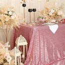 SquarePie Sequin Tablecloth 60 x 120 Inch Fuchsia Pink Sparkly Table Linen for Wedding Party by CozyNest Decor