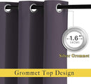 NICETOWN Greyish Purple Room Darkening Curtain Panels - Triple Weave Thermal Insulated Grommet Room Darkening Window Draperies and Curtains for Bedroom (Set of 2, 66 x 54 inches) by TinyTreasures Baby Boutique