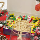 Christmas Cocktail Picks Toothpicks Fruit Dessert Sticks Food Sandwich Appetizer Charcuterie Skewers for Xmas Tree Snowman Elk Snowflake Christmas Decorations Themed Party Supplies, 5", 100 Count by CozyNest Decor