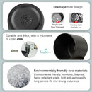 5 Pack Cylindrical Flower Pots with 7/6.5/6/5/4 inch, Modern Small Plastic Plant Pots with Drainage Holes & Saucers, Round Planter Pots for Outdoor, Indoor & Office Decor (Black Brown) by GreenHaven Gardens