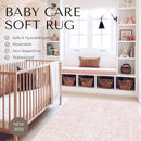 Baby Care Soft Rug (Prestige, Ikat - Inca Pink) 98'' x 59'' Original One-Piece Reversible Rollable Waterproof Play Mat for Infants, Babies, Toddler, and Kids by TinyTreasures Baby Boutique