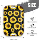 Serving Trays with Handles, 14.5 x 9.8 inch Rectangular Plastic Tray for Restaurant, Kitchen, Sunflower Black Background by CozyNest Decor