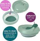 b.box Fill + Feed (Sage) | Reusable Baby Food Pouch | For Babies & Toddlers 4m+ | Silicone/Nylon Pouch, BPA-Free Lid | Dishwasher & Microwave Safe | 110mL (3.7oz, ½ Cup) Capacity by TinyTreasures Baby Boutique
