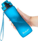OLDLEY 25 oz Water Bottle, Motivational Water Bottle with Time Marker, Sports Water Bottle With Strap, Leakproof & BPA Free Large Water Bottles for School, Gym, Travel, Outdoor, Tritan,Blue by CozyNest Decor