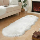AMTOVO Faux Sheepskin Rug, White Ultra Soft Fluffy Shag Area Rug, 2 x 6 ft Faux Fur Rug for Bedroom Sofa Throw Cushion Room Decor, Sheepskin by CozyNest Decor