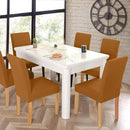 JQinHome 6 Pcs Dining Chair Slipcover,High Stretch Removable Washable Chair Seat Protector Cover for Home Party Hotel Wedding Ceremony (Camel) by CozyNest Decor