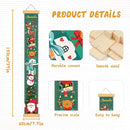 Personalized Name Growth Chart Wall Decor for Kids – Canvas Removable Height Chart Measuring Ruler 59" x 7.9" （Christmas Deer） by TinyTreasures Baby Boutique