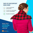 SunnyBay Extra Large Microwave Heating Pad, Microwavable Heavy Weighted Full Body Moist Hot or Cold Pack and Washable Fleece Cover, 10x24 Inches, 2.8 lbs, Made in USA, (Buffalo) by CozyNest Decor