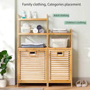 Laundry Hamper with 2-Tier Shelves & Tilt Out Basket, Laundry Baskets Organizer Hampers Bathroom Storage Shelf for Laundry Room, Bathroom, Nursery, Bedroom, Guest Room, Closet (2 Tier - Large) by CozyNest Decor