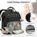 LOVEVOOK Diaper Bag Backpack, Baby Bag with Changing Station, Large Diaper Backpack for Moms Dads, Waterproof Leather Accents Baby Boy and Girl Bag for Travel Baby Essentials, Black by TinyTreasures Baby Boutique