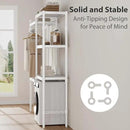 Double Row Over Washer and Dryer Storage Shelves, Laundry Room Organization and Storage, Heavy Duty Laundry Room Shelves, with Adjustable Height, 5-Tier by CozyNest Decor