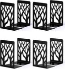 Decorative Metal Bookends Black Set of 4 by CozyNest Decor
