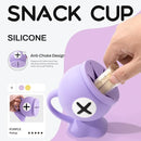 Li&Zhao Toddler Snack Cups - Baby Snack Containers Silicone Snack Cups for Toddlers Spill Proof Baby Food Catcher for Toddlers and Babies(Purple) by TinyTreasures Baby Boutique