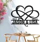 Metal Signs Customized, Infinity Heart Wall Decor, Custom Couple's Name Sign, Personalized Wedding Sign for Couples 2025, Unique Infinity Heart Metal Art, Valentines Day Gift, Home Decor Gift by CozyNest Decor