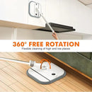 Upgraded Self-Standing Spin Mop and Bucket System, Detachable Inner Mop Bucket That Separates Dirty Water & 90° Foldable Head, Triple-Scrubbing System, for Hardwood Floors - White with 2 Pads by CozyNest Decor