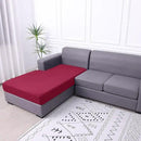 hyha Waterproof Sectional Couch Covers, Non Slip Sofa Couch Cushion Covers L Shape, Thick Stretch Jacquard Fabric, Washable Sofa Slipcovers with Elastic Bottom (1 Piece for Chaise XL, Wine Red) by CozyNest Decor
