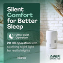 Humea Smart Evaporative Humidifier with WiFi & App Control - 3L Tank, 4 Speeds, 300ml/h - Quiet, Mist-Free, No White Dust - Nightlight - For Allergies, Dry Skin, Better Sleep - White by TinyTreasures Baby Boutique