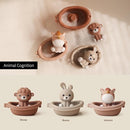Nueplay Bathtub Toys for Toddlers 18M+，Baby Bath Toys with Animal Finger Puppets，Stackable Boat Train，Gift for Baby & Toddlers Set of 6 by TinyTreasures Baby Boutique