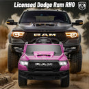 Licensed Ram 1500 Ride on Toys for Kids 4-8, Ride-on Electric Car for Kids with Remote Control, Battery Powered with Car Key/Gear Selector, LED Light/Music/MP3, Back Storage (Pink) by TinyTreasures Baby Boutique