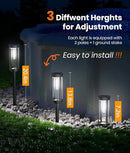 Solar Pathway Lights Outdoor Solar Lights Outdoor, IP65 Waterproof Auto On/Off Solar Garden Lights Solar Powered Landscape Lighting for Yard Walkway Driveway Pathway (Cool White, 2pack) by CozyNest Decor