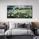 SIGNWIN 36"x72" Extra Large Framed Wall Art White Wildflower Field in Impressionist Style, Soft Floral Landscape for Home Living Room Bedroom Decor (Frame Assembly Required) by CozyNest Decor