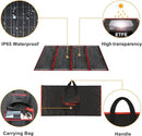 DOKIO 300W Portable Foldable Solar Panel Kit (21x40in, 17lb), with Separate Controller and Dual USB, Monocrystalline Charger for 12V Batteries, Power Stations, RV Camping Emergency Use by CozyNest Decor