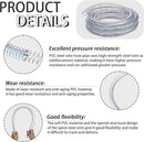 Frienda Heavy Duty Steel Wire Flexible Tubing with Fasteners PVC High Pressure Drain Hose Tube Pond Tubing Clear Wire Reinforced for Pond Bilge Pump Vacuum Suction Hose(6.6 Ft,1.5 Inch Id) by GreenHaven Gardens