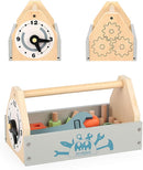 Wooden Tool Toy Toolbox Toddler Educational Construction Kids Toys Play Accessories Set Creative Gift for 3 Year Olds and Up Boys Girls by TinyTreasures Baby Boutique