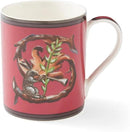 Spode Kit Kemp 12oz Mug, S Initial - Fine China Coffee Cup with Floral Alphabet Design, Custom Letter Mug for Unique Gift Giving - Personalized Kitchen Drinkware, Dishwasher Safe & Stylish by CozyNest Decor