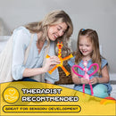 Giraffe Sensory Toys 4Pcs Gift for Toddlers Girls Year Old Ages 3 4 5 6 7 8 9 10, Suction Autism Toy Pop Tube Fidget Toys Autistic Travel Toys Stocking Easter Basket Stuffer Valentine Gift for Kids by TinyTreasures Baby Boutique