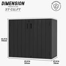 Large Outdoor Storage Box,Resin Sheds&Outdoor Storage Waterproof/Lockable,Outdoor Storage Cabinets for Balcony,Garage,Backyard (37Cu.ft-Black White) by GreenHaven Gardens