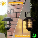 Solar Lantern Outdoor Lights, Hanging Waterproof Lantern Lights with Wall Mount Kit for Garden Porch Fence 2 Pack by CozyNest Decor