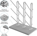 NiHome Baby Bottle Drying Rack with Diatomite Base & Stainless Steel Frame, Foldable Countertop Organizer Holds 9 Bottles, Space-Saving Stand for Water Bottles, Lids, Reusable Bags & More by TinyTreasures Baby Boutique