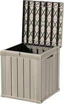 50 Gallon Double-Wall Resin Deck Box - Lockable Waterproof Outdoor Storage Box, 515lbs Capacity & Doubles as Seating for Patio Furniture - Garden Tools, Pool Accessories (Brown) by CozyNest Decor