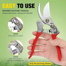 Yesker Pruning Shears Garden Shears 8.6" Professional Bypass Garden Scissors Yard Clippers with Sharp SK5 Steel Blade Heavy Duty Hand Pruners for Branch Flower Plant Trimming Cutting Gardening Tools by GreenHaven Gardens