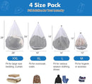 4Pcs Mesh Laundry Bags Washing Machine Mesh Wash Bags for Clothes,Underwear,Lingerie, Bed Linen with Drawstring Closure Sturdy(4 Size) by TinyTreasures Baby Boutique