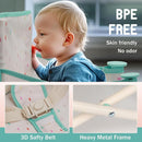 Tiny Marvels Portable 3-in-1 Baby Booster Seat, Cozy Floor Seat, Feeding Seat with Tray, Compact Foldable Toddler Booster with Child Safety Belt Carry Bag, Perfect for Travel (Cream Confetti) by TinyTreasures Baby Boutique