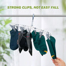 Clothes Drying Hanger with 12 Clips, 2 Pack Folding Portable Hanging Drying Rack,Drip Foldable Hanging Rack, 360° Rotatable Hook for Drying Towels Bras Baby Clothes Gloves Plastic(Blue&Green) by TinyTreasures Baby Boutique