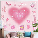Lunerfex Y2K Tapestry Pink Wall Tapestry, Cute Tapestries for Bedroom Funny Tapestries Wall Hanging for Bedroom Living Room Decor Pink-4 44"x60" by CozyNest Decor