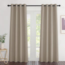 NICETOWN Room Darkening Taupe Curtains for Doorway 80" L, Grommet Light Blocking Window Treatments Blackout Privacy Drapes for Living Room/Kids Room, 2 Panels, W46 x L80 by TinyTreasures Baby Boutique