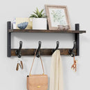 Tatub 20" Rustic Coat Rack Wall Mount with Shelf, Wall Hooks with Shelf, Heavy Duty Entryway Organizer Hangers for Hanging, Hat, Bag, Jacket for Bathroom, Living Room, Bedroom, Rustic Brown by CozyNest Decor