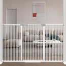 40.5" Extra Tall Baby Gate for Stairs, 68.5"-72.2" Extra Wide Large Dog Pet Gate Indoor for House, Long Safety Child Gate No Drill, Metal Auto Close Doggie Barrier for Doorway, White by TinyTreasures Baby Boutique
