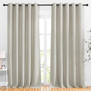 NICETOWN Blackout Sliding Door Curtains for Bedroom 90 inches Long - Window Treatment Thermal Insulated Solid Grommet Room Drapes Sound Reducing for Living Room (Natural, Set of 2, W66 x L90) by TinyTreasures Baby Boutique