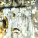 HDCRYSTALGIFTS Clear Chandelier Icicle Crystal Prisms Octogan Glass Bead for Lamp Decoration,Pack of 50 (38mm&Silver Circle Clips) by GreenHaven Gardens