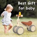 Baby Balance Bike Toys for 12-36 Months Kids Toy Boy and Girls Gifts Toddler Best First Birthday Gift Children Walker No Pedal Infant 4 Wheels Bicycle (Classic, White) by TinyTreasures Baby Boutique
