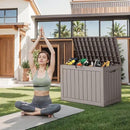 DRATO 45 Gallon Deck Box, Outdoor Storage Box for Patio Furniture, Patio Cushions, Gardening Tools, Pool Supplies 480lbs Weight Capacity,Waterproof Resin Storage Boxes by CozyNest Decor