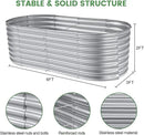 Land Guard 6×3×2ft Galvanized Raised Garden Bed Kit, Galvanized Planter Raised Garden Boxes Outdoor, Oval Large Metal Raised Garden Beds for Vegetables… by GreenHaven Gardens